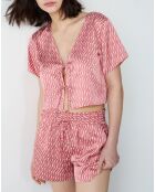 Kaila Top mit Ziegelprint