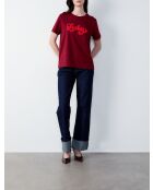 Bordeauxrood T-shirt van Flucky