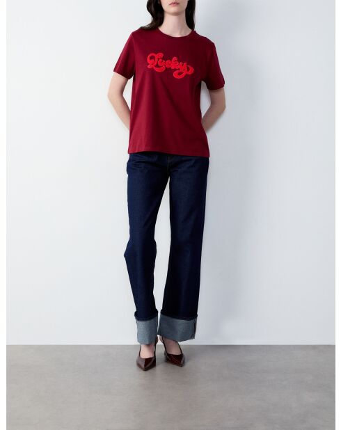 Bordeauxrood T-shirt van Flucky