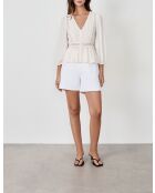 Ecru geborduurd Anny shirt