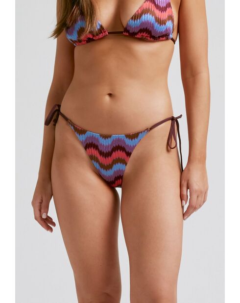 Braguita de bikini clásica Moonlight con lazo multicolor