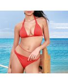 Sujetador rojo perfecto sin aros triangulares y sin carcasa