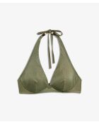 Idilliaco reggiseno a triangolo color kaki verde oliva con ferretto e senza conchiglia