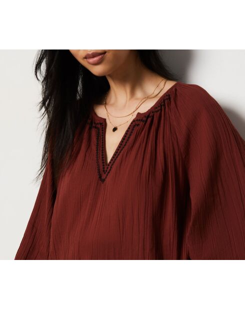 Bluse Jule mit Roststickerei