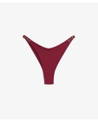 H hoog uitgesneden bordeauxrood Braziliaans bikinibroekje