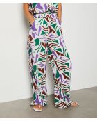 Pantaloni Camelia con stampa multicolor