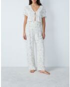 Reese shirt met blauwgroene print