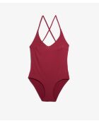Amanda S24 Einteiliger Badeanzug in Burgunderrot
