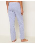 Cleeo blauw gestreepte broek