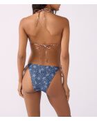 Annie marineblauw bikinibroekje met patchwork print