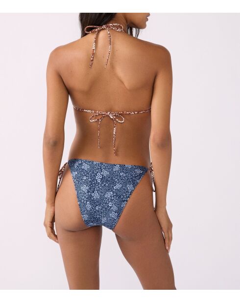Annie marineblauw bikinibroekje met patchwork print
