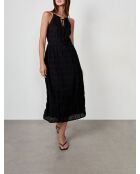 Vestido Tashou negro bordado