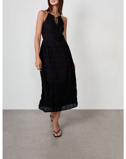 Robe Tashou brodée noire