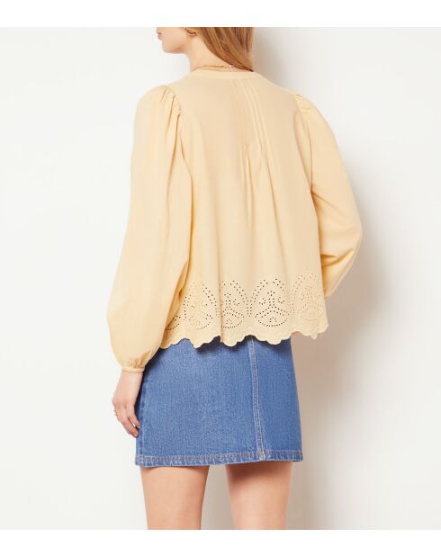 Sonnengelbes besticktes Teenagerhemd