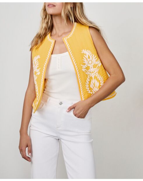 Gilet Teresa brod bouton d'or