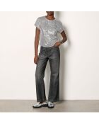 Fegha-T-Shirt in Silber