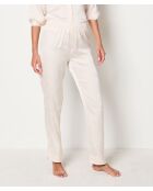 Tiger Jacquard linnen broek