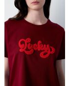 Bordeauxrood T-shirt van Flucky