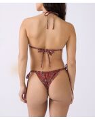 Charliz driehoekige bh zonder beugel en zonder schelp bedrukte baksteenachtergrond