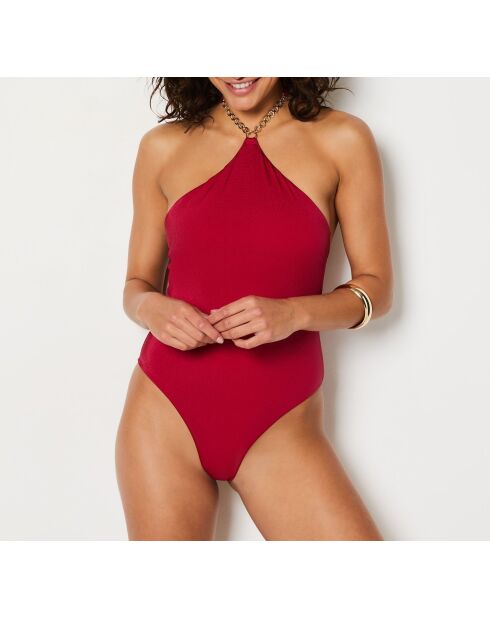 Baba Badeanzug, Burgunderrot, Granat, 1 Stück, ohne Rahmen, 2 ohne Schale