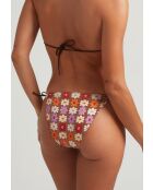 Mutandine con cravatta Belmondo stampate su fondo marrone