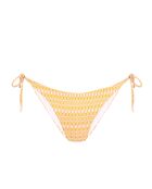 Bas de bikini jacquard style vintage abricot