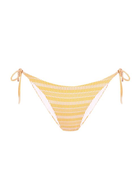 Bas de bikini jacquard style vintage abricot