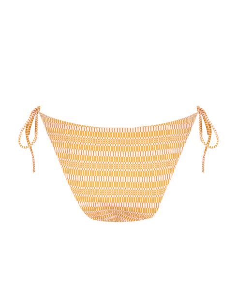 Bas de bikini jacquard style vintage abricot