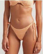 Bas de bikini jacquard style vintage abricot