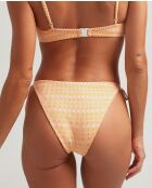 Bas de bikini jacquard style vintage abricot