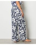 Calypso marineblauw/witte broek