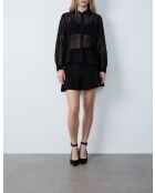 Suzane schwarzes besticktes Hemd