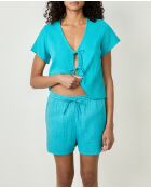 Erin duck blauwe korte broek