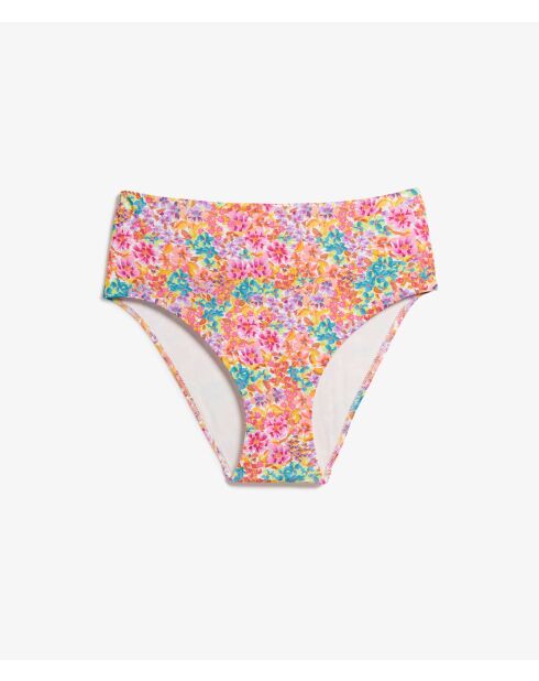 Bonita mehrfarbige Bikinihose mit hoher Taille