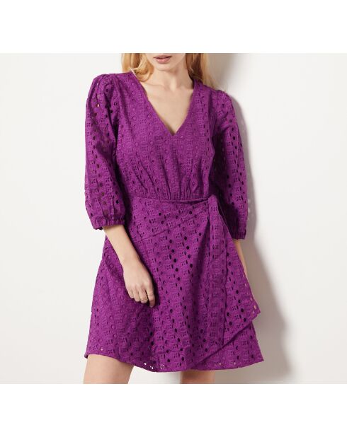 Vestido Ulys bordado en ciruela