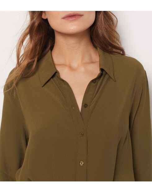 Romie Khakifarbenes olivgrünes Kleid