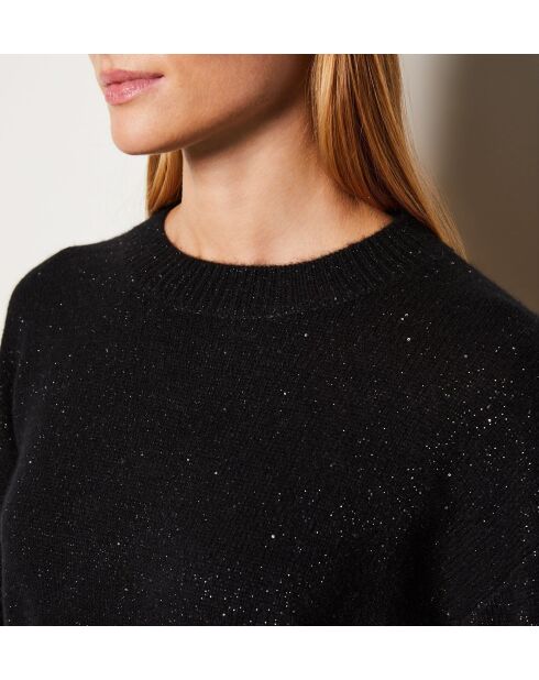 Pull France sequins noir