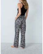 Kali Noir Hose mit schwarzem Aufdruck