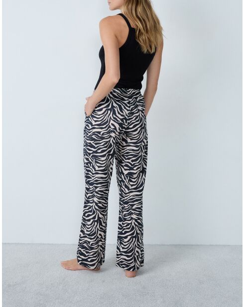 Kali Noir Hose mit schwarzem Aufdruck