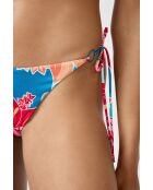 Braziliaans bikinibroekje Nouette Hibiscus blauwgroene print