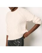 Pull Fita écru