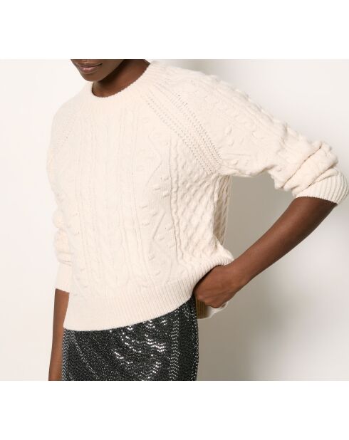 Pull Fita écru