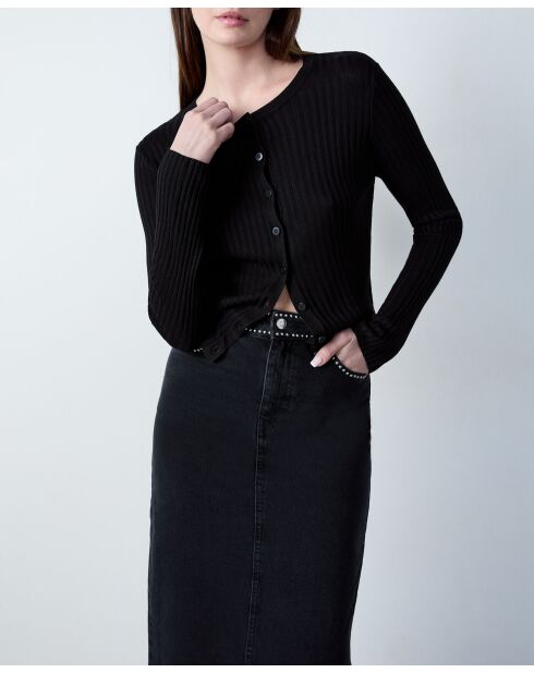 Gitta schwarze Strickjacke