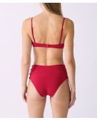 Braguita de bikini roja de cintura alta