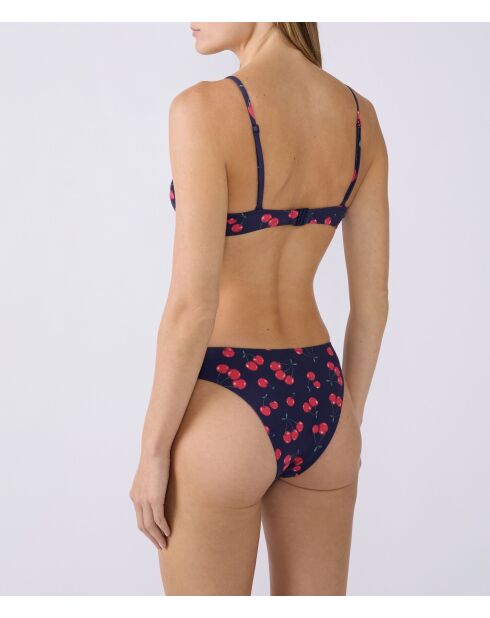 Bikinihose Bacio mit marineblauem Aufdruck