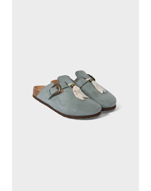 Blauwgrijze muiltjes van Buck