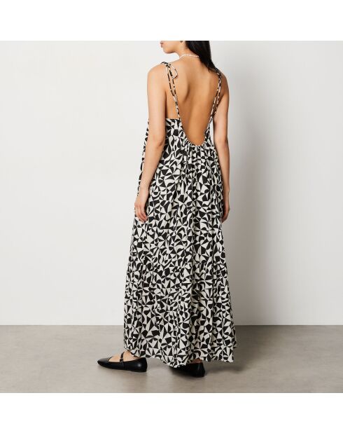 Caetana-Kleid gedruckt auf weißem Hintergrund