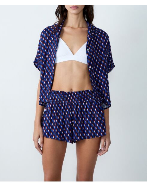 Beryl-short met veelkleurige print