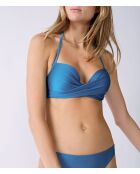 Klassischer Push-up-BH mit Bügel und Muschel Negara Entenblau