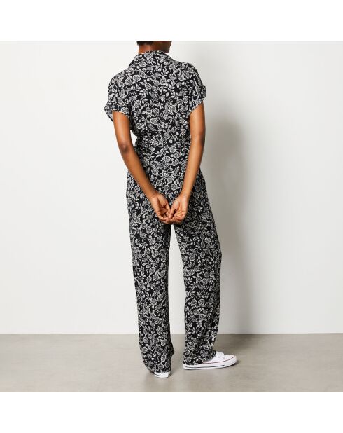 Aidyle Jumpsuit gedruckt auf schwarzem Hintergrund